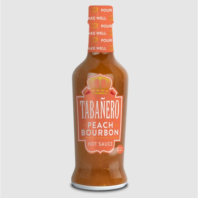 Peach Bourbon Hot Sauce, 5 fo