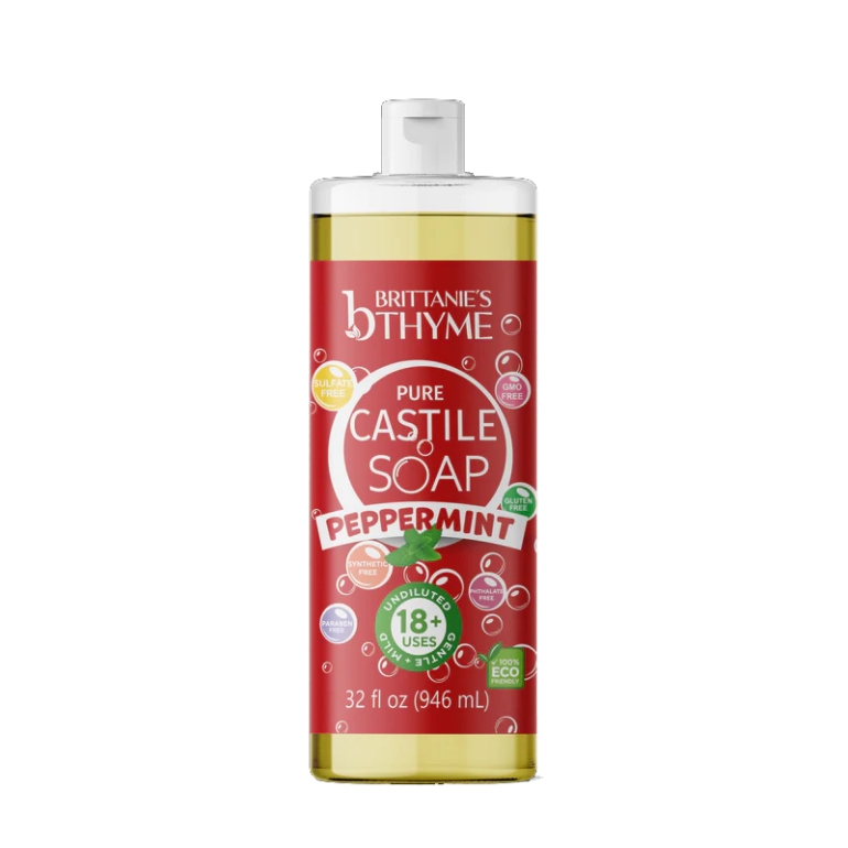 Peppermint Pure Castile Liquid Soap, 32 fo