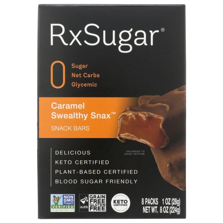 Caramel Swealthy Snax Bar 6 Pack, 8 oz