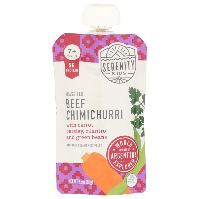 Beef Chimichuri Baby Food Pouch, 3.5 oz