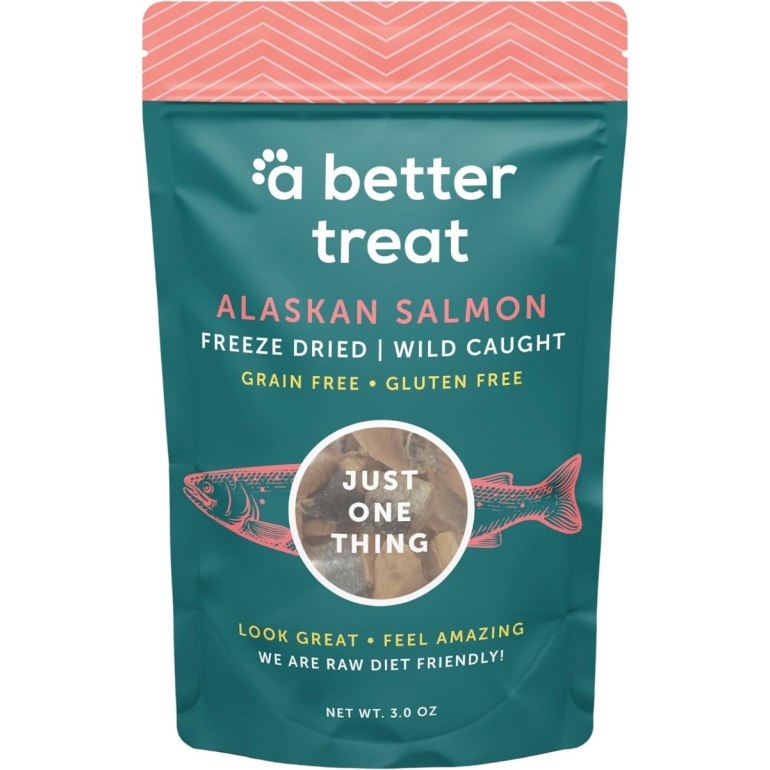 Freeze Dried Wild Caught Salmon Dog and Cat Treats, 3 oz