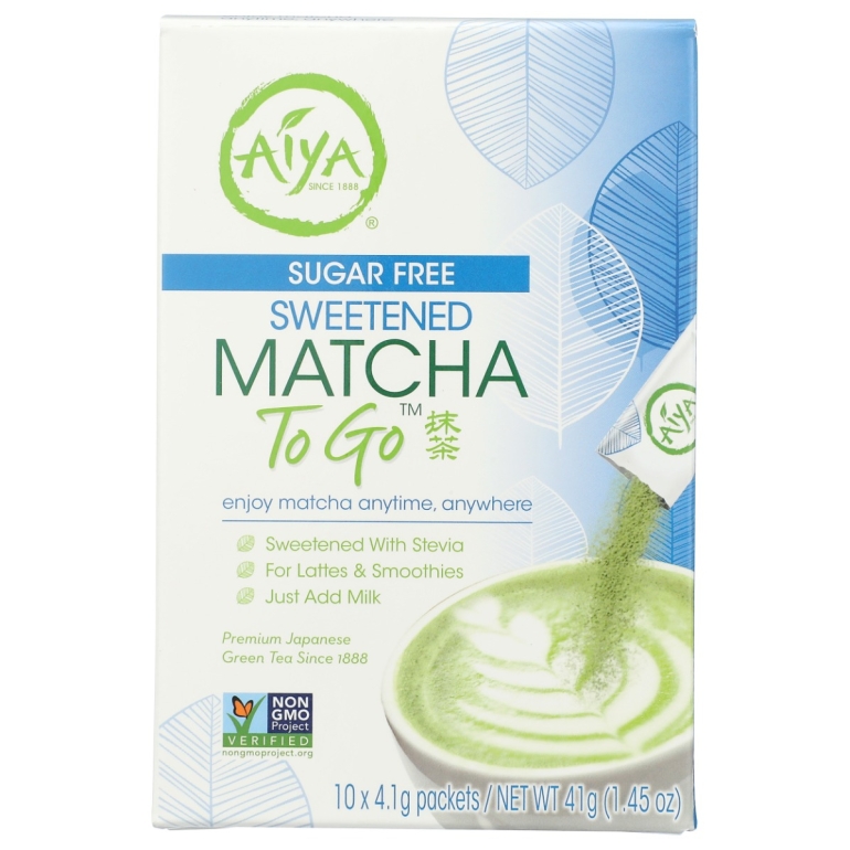 Sugar Free Sweetened Matcha To Go Sticks  10ct, 1.44 oz