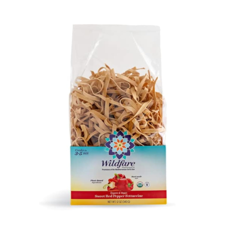 Organic and Vegan Sweet Red Pepper Fettuccine Pasta, 12 oz