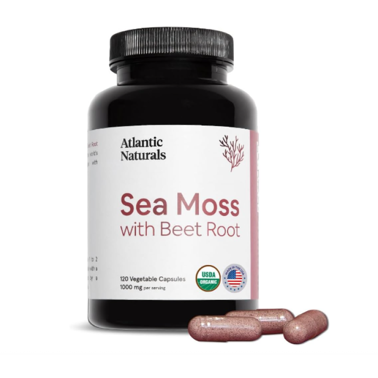 Organic Sea Moss With Beet Root Capsules, 120 vc