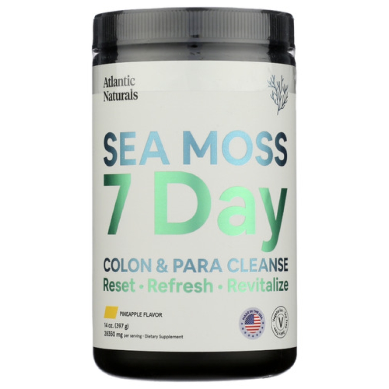 Sea Moss 7 Day Colon and Para Cleanse Pineapple Flavor, 14 oz