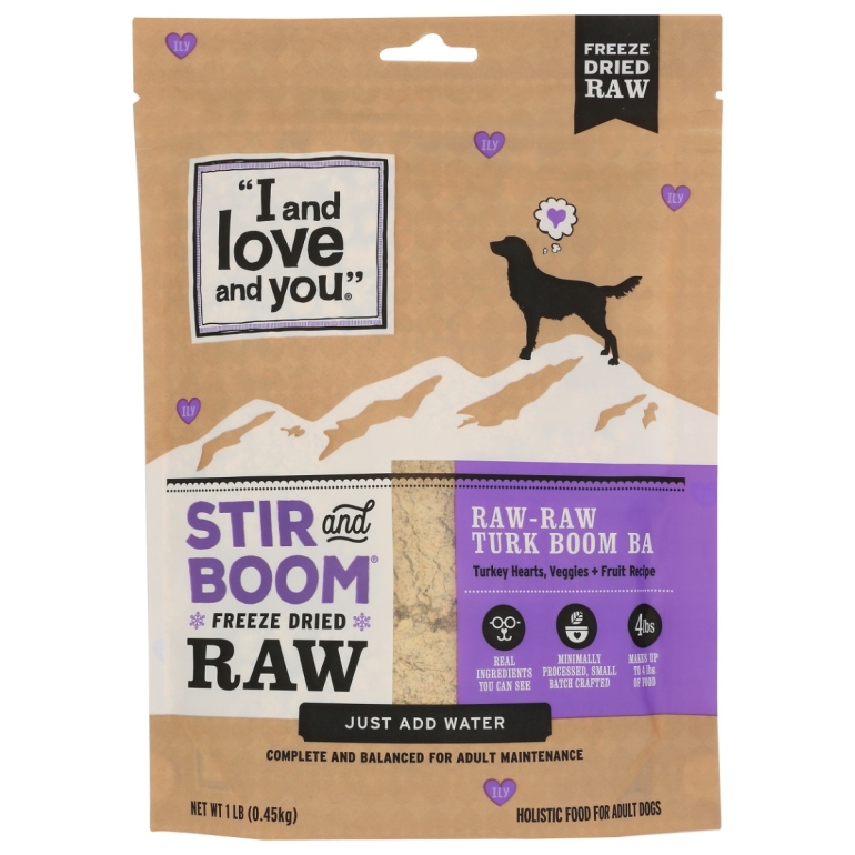 Stir and Broom Freeze Dried Raw-Raw Turkey Dog Food, 1 lb