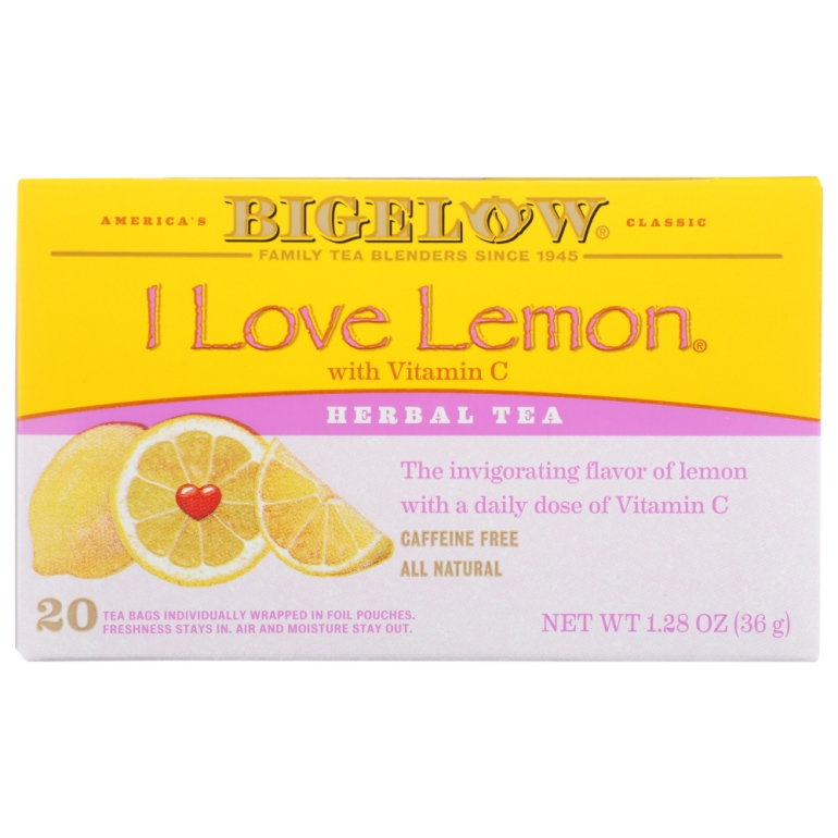 Herbal Tea Caffeine Free I Love Lemon, 20 Tea Bags