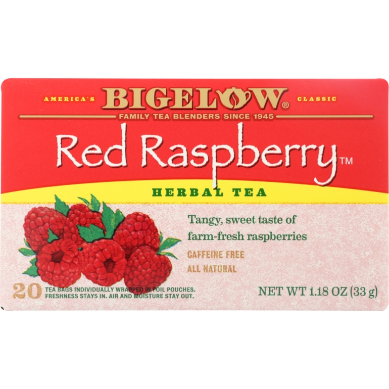 Red Raspberry Herbal Tea Caffeine Free 20 Tea Bags, 1.18 oz