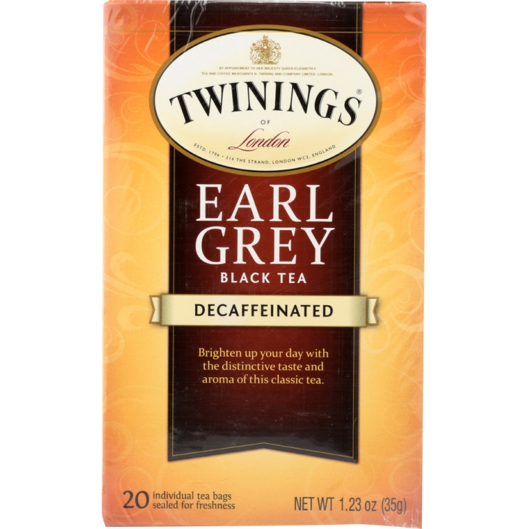 Classics Earl Grey Naturally Decaffeinated, 20 Tea Bags, 1.23 oz