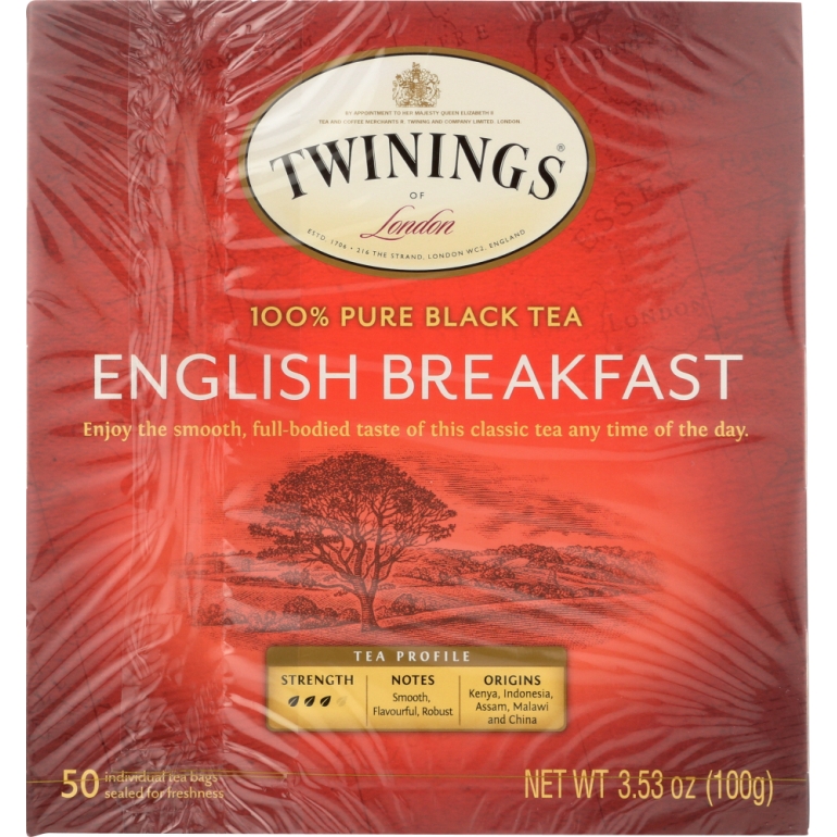 Tea Classics English Breakfast Tea, 50 Tea Bags, 3.53 oz