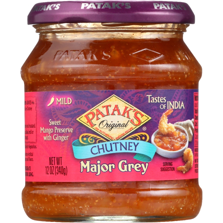 Major Grey Chutney Mango Preserve with Ginger, 12 oz