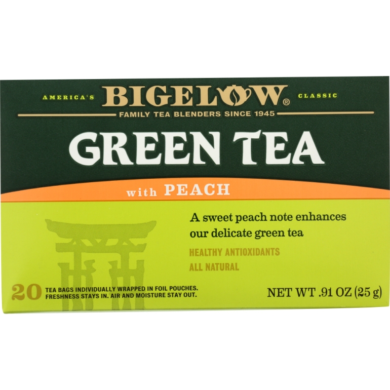 Green Tea With Peach 20 Tea Bags, 0.91 oz