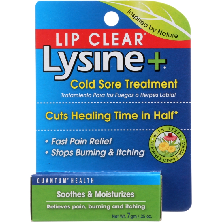 Lip Clear Lysine + Cold Sore Treatment, 0.25 oz