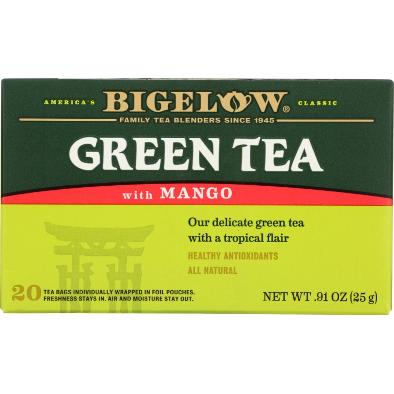 Green Tea With Mango Healthy Antioxidants 20 Tea Bags, 0.91 oz