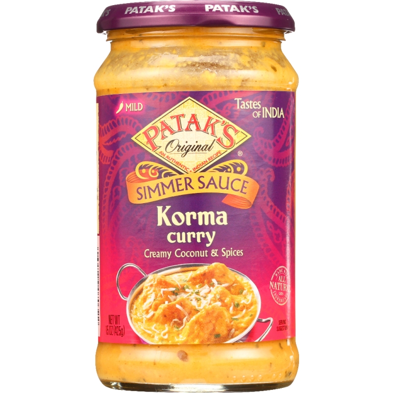 Cooking Sauce Rich Creamy Coconut Korma Curry, 15 Oz