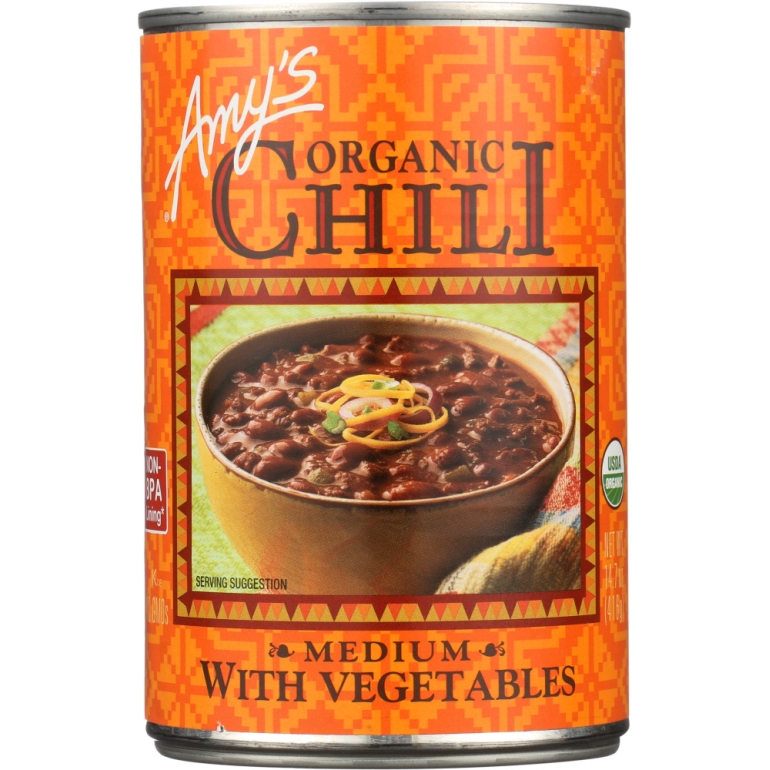 Organic Chili Medium with Vegetables, 14.7 oz
