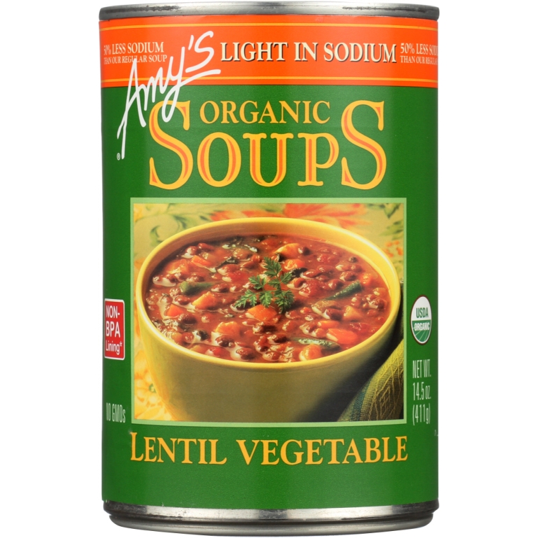 Organic Soup Light in Sodium Lentil Vegetable, 14.5 oz