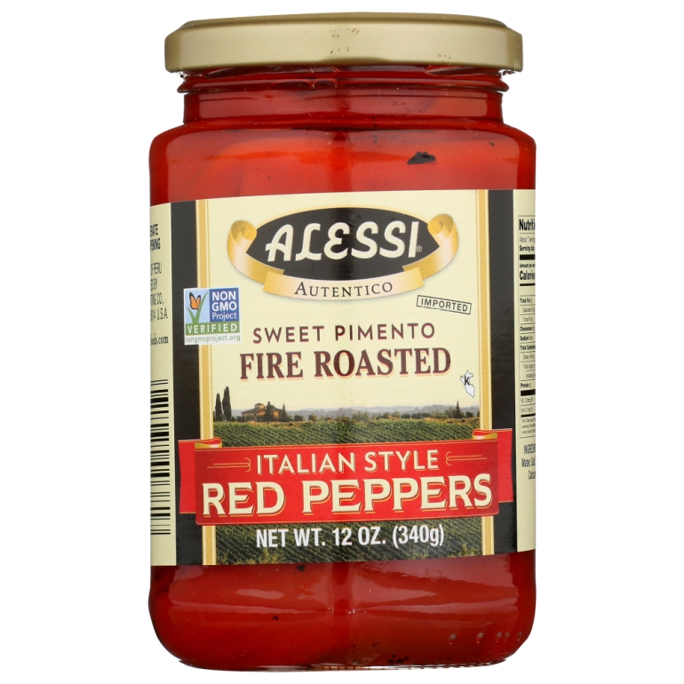 Italian Style Fire Roasted Red Peppers, 12 oz