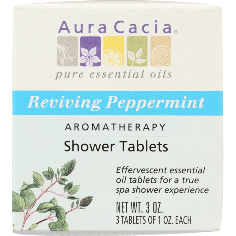 Aromatherapy Shower Tablets Reviving Peppermint 3 tablets (1 oz each), 3 oz