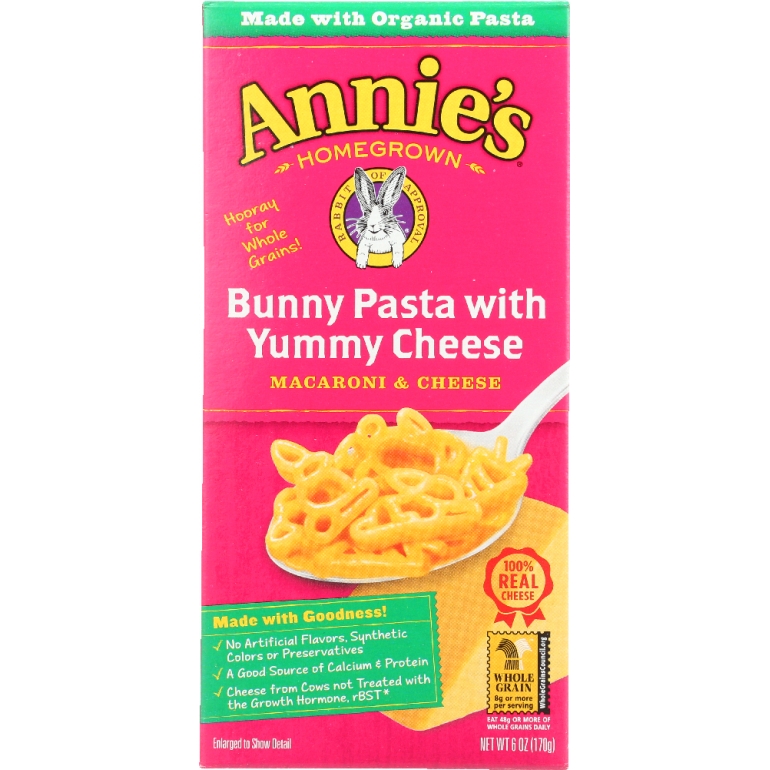 Bunny Pasta with Yummy Cheese, 6 Oz