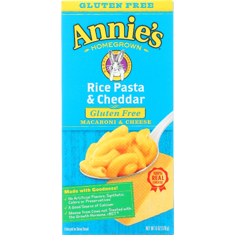 Gluten Free Rice Pasta and Cheddar Mac and Cheese, 6 oz