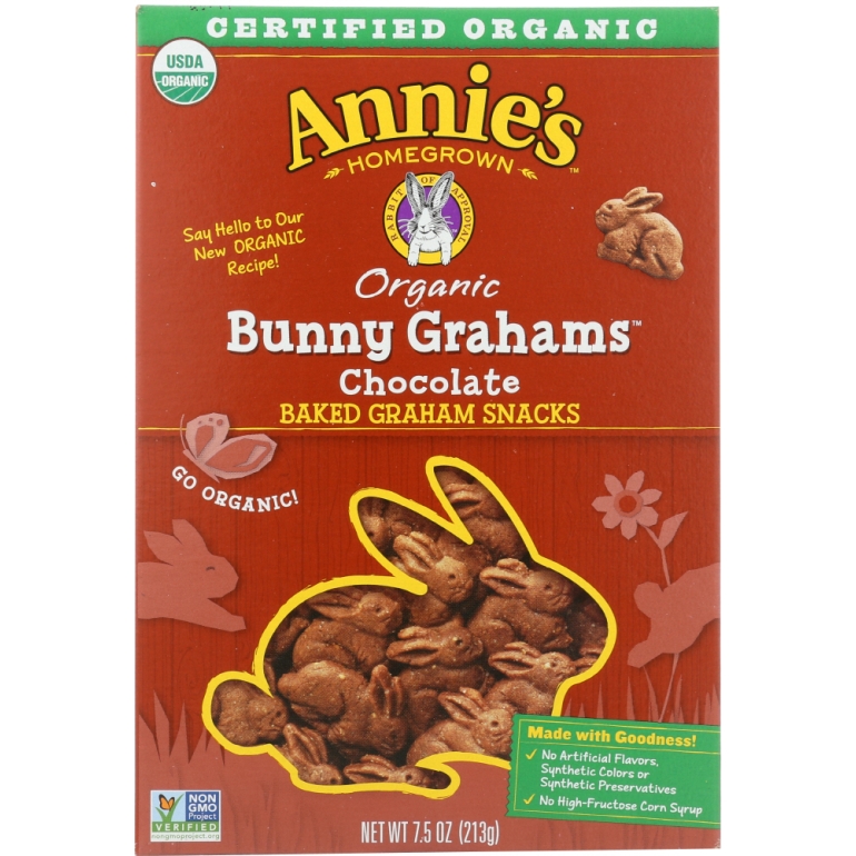 Organic Chocolate Bunny Grahams, 7.5 oz