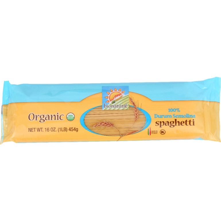 Organic Durum Semolina Pasta Spaghetti, 16 Oz