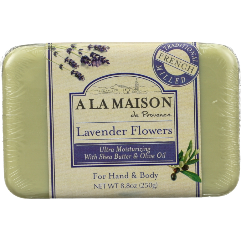 Hand & Body Bar Soap Lavender Flowers, 8.8 Oz