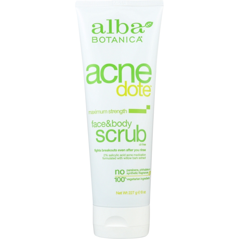 Natural Acne Dote Face & Body Scrub Oil-Free, 8 oz