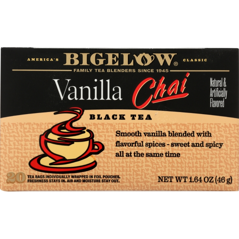 Vanilla Chai Black Tea 20 Tea Bags, 1.64 oz
