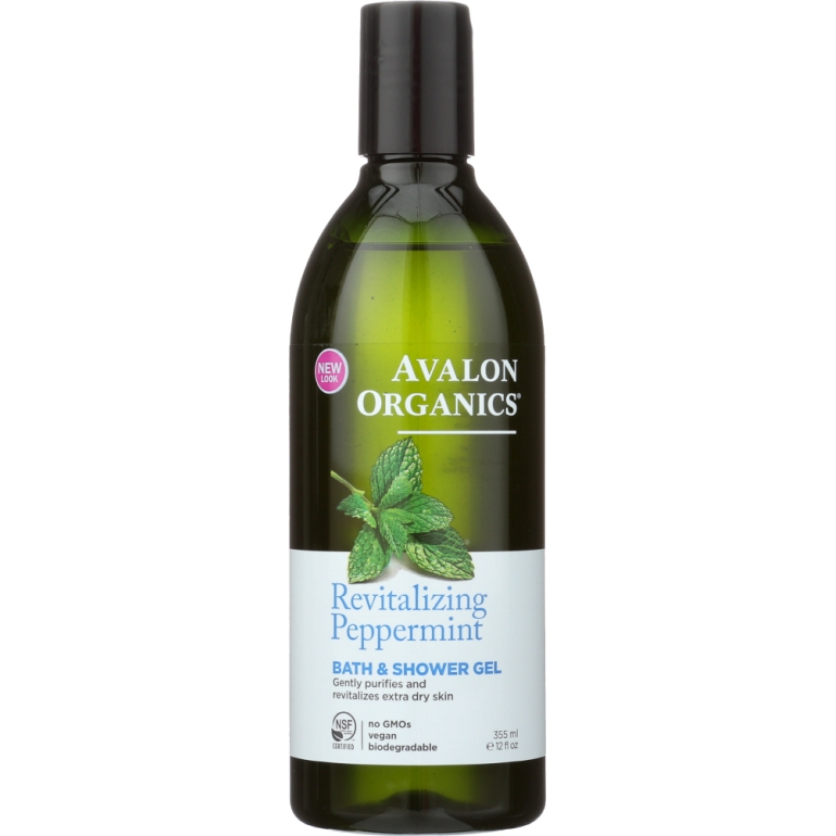 Bath & Shower Gel Peppermint, 12 oz