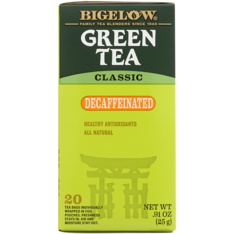 Green Tea Classic Decaffeinated 20 Tea Bags, 0.91 oz