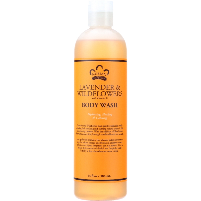 Body Wash Lavender & Wildflowers with Vitamin E, 13 oz