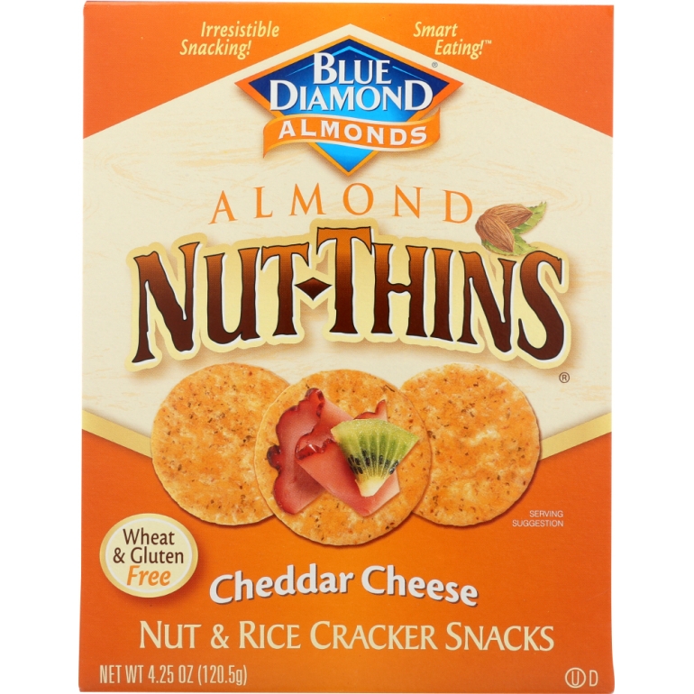 Almond Nut-Thins Cracker Snacks Cheddar Cheese, 4.25 oz