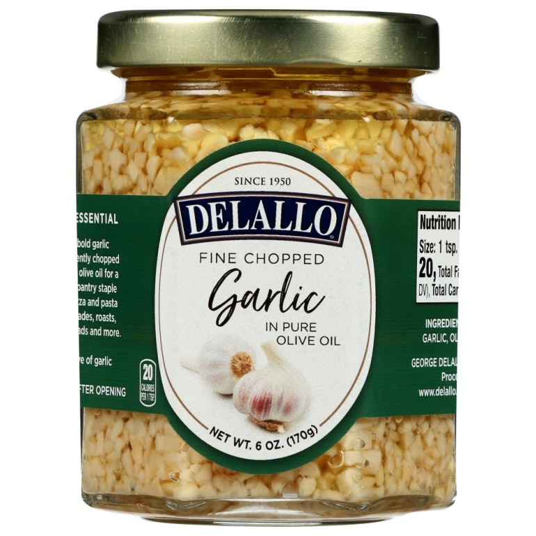 Fine Chopped Garlic in Olive Oil, 6 oz