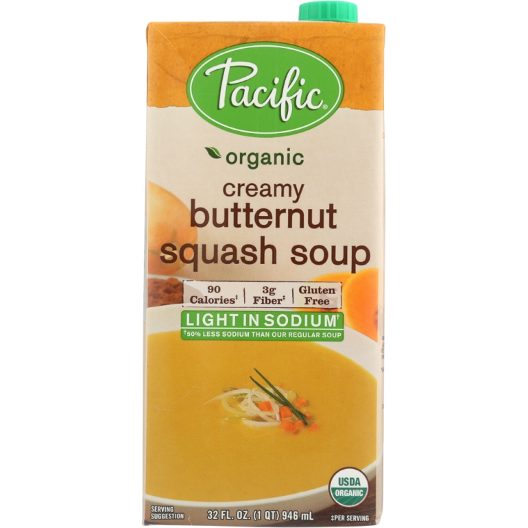 Organic Creamy Butternut Squash Soup Light in Sodium, 32 oz