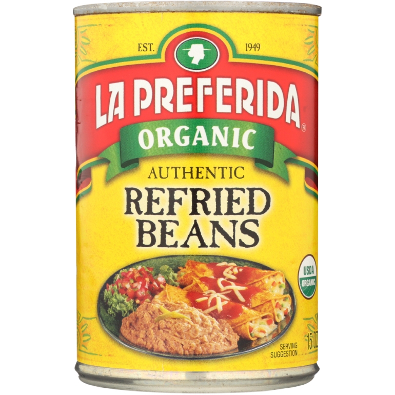 Organic Authentic Refried Beans, 15 oz