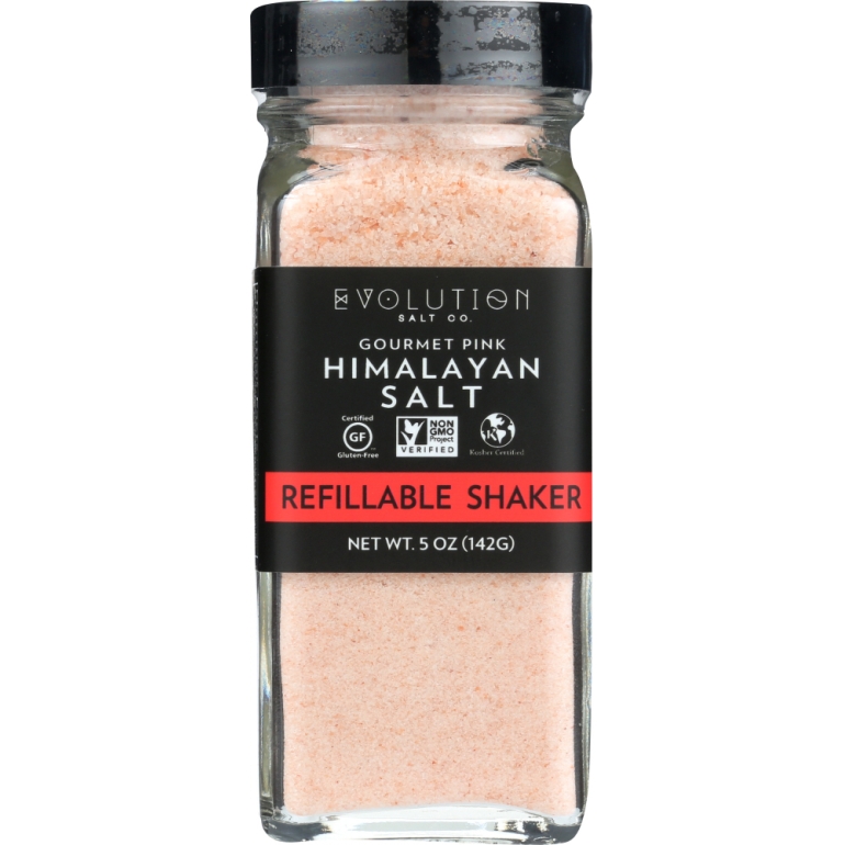 Gourmet Pink Himalayan Salt Refillable Shaker, 5 oz