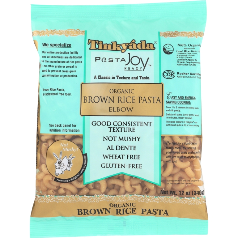 Organic Brown Rice Pasta Elbow, 12 oz