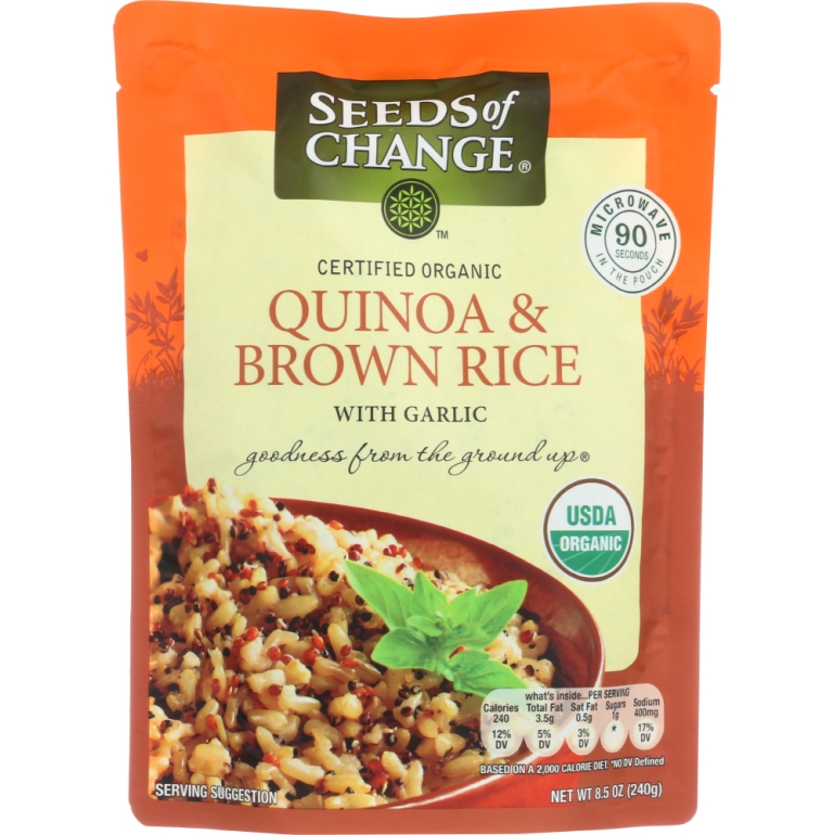 Organic Quinoa and Brown Rice with Garlic, 8.5 Oz