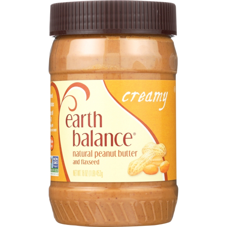 Natural Peanut Butter And Flaxseed Creamy, 16 Oz