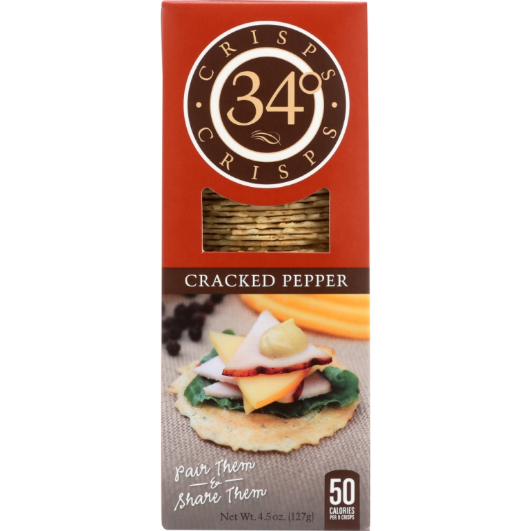 Cracked Pepper Crispbread, 4.5 oz