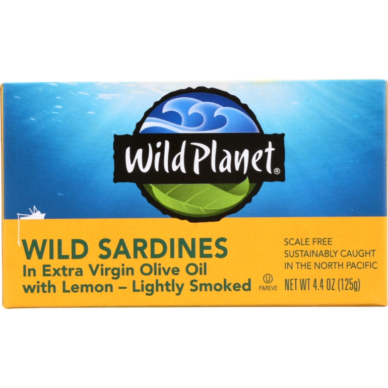 Wild Sardines in Extra Virgin Olive Oil With Lemon, 4.4 oz