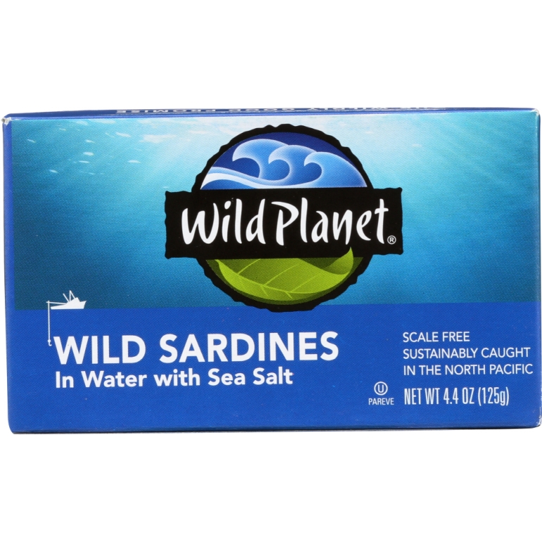 Wild Sardines in Water with Sea Salt, 4.38 oz