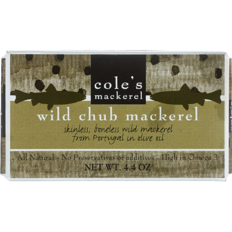 Wild Mackerel in Olive Oil, 4.4 oz