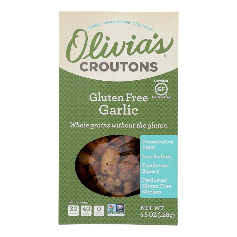 Gluten Free Garlic Croutons, 4.5 oz