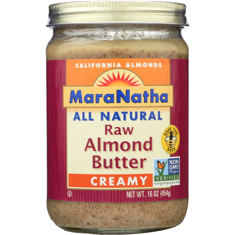 Natural Raw Almond Butter Creamy, 16 oz