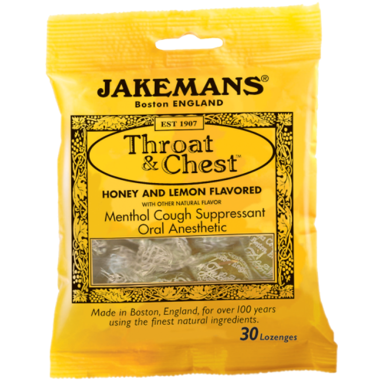 Throat and Chest Honey and Lemon Bag Of Lozenges, 30 pc