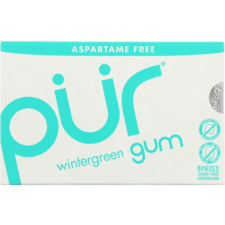 Aspartame Free Gum Wintergreen, 9 pc