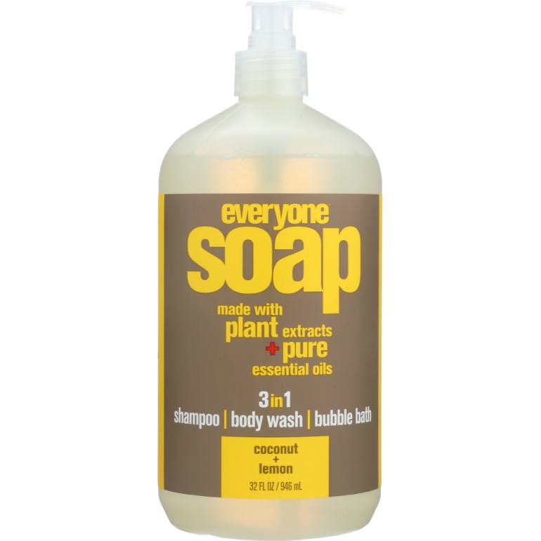 Everyone 3-in-1 Coconut + Lemon Soap, 32 Oz